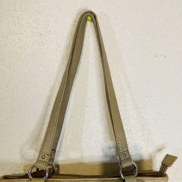 Stone Mountain Womens Leather Brown & Tan Handbag Purse - Picture 6 of 10